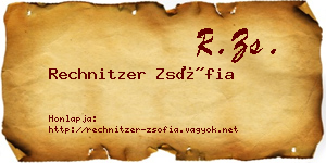 Rechnitzer Zsófia névjegykártya